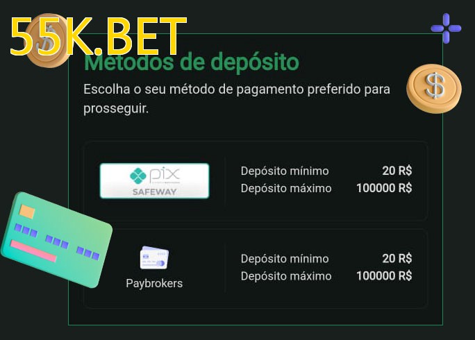 O cassino 55K.BETbet oferece uma grande variedade de métodos de pagamento